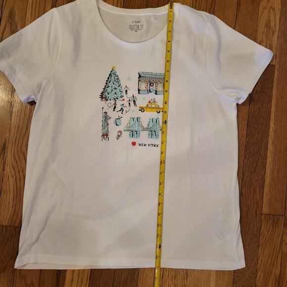 J Crew Factory Collector Tee Christmas New York City Short Sleeve T-Shirt, Sz XL - Picture 5 of 7